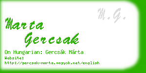 marta gercsak business card